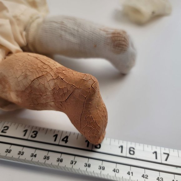 VINTAGE Porcelain Doll in White Dress - Picture 5 of 6